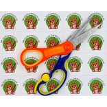 Balkezes olló 14 cm-es hegyes végű, feliratozható, német minőség