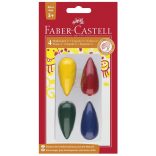 Zsírkréta szett 4 db-s, csepp alakú, Faber-Castell