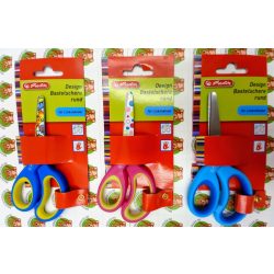   Balkezes dizájn olló 13 cm-es, lekerekített végű, ergonóm fogórész, többféle színben, Herlitz