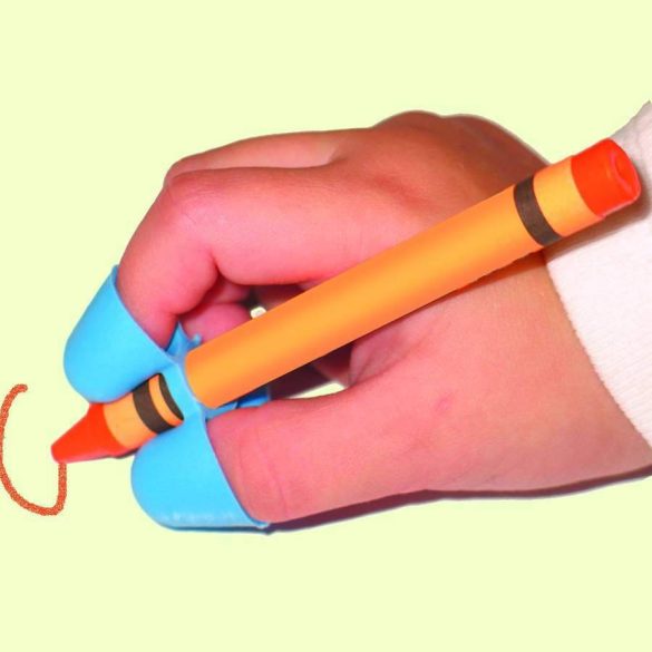 Három ujjas ceruzafogó jobb-és balkezeseknek, 3-5 éves korig. Kék, piros, citromsárga, narancssárga, világoszöld és lila színben kapható. 