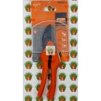   Metszőolló balkezesek számára, 19 cm-es, fekete acél vágóél, francia termék Bahco