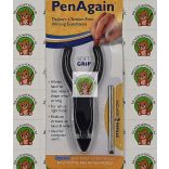 PenAgain kényelmi toll, fekete tintával 2 db ajándék tollbetéttel, négyféle színű tolltest: kék, piros, ezüst, fekete