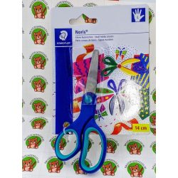   Balkezes olló, 14 cm-es, lekerekített végű, ergonóm fogórész, Staedtler