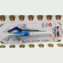   Yoropen EX vékony hegyű kék zselés toll, kívül fehér-kék színű +1 tollbetéttel jobb-és balkezeseknek