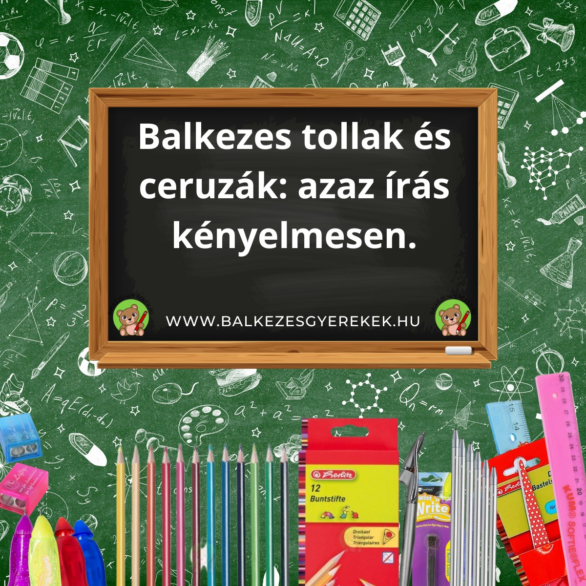 Balkezes tollak és ceruzák: azaz írás kényelmesen ️