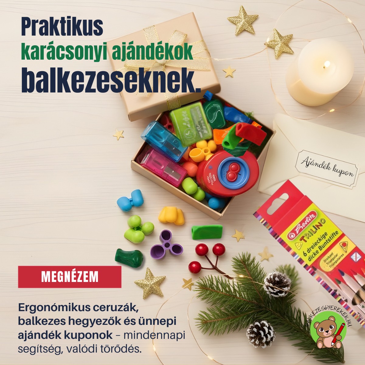 Praktikus és tudatos karácsonyi ajándékok kedvezmény kuponnal