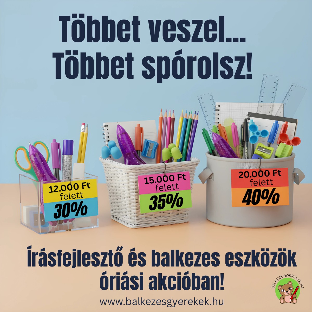 Többet veszel… Többet spórolsz! Akár 40% kedvezmény a kosaradban!