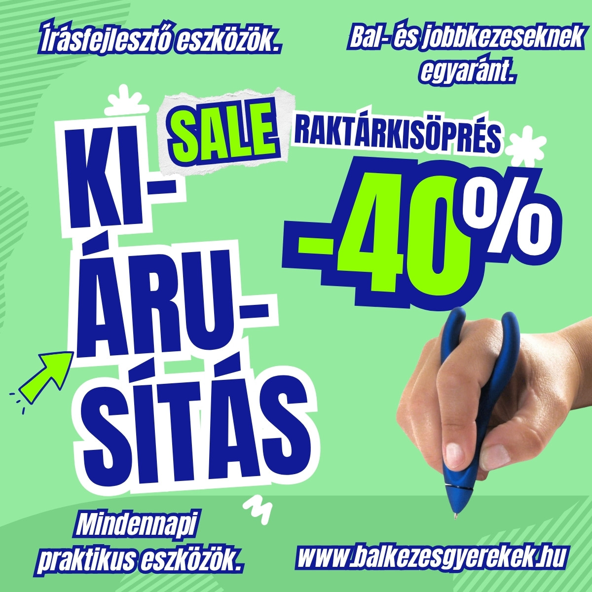 Készletkisöprés - 40% kedvezmény minden termékre