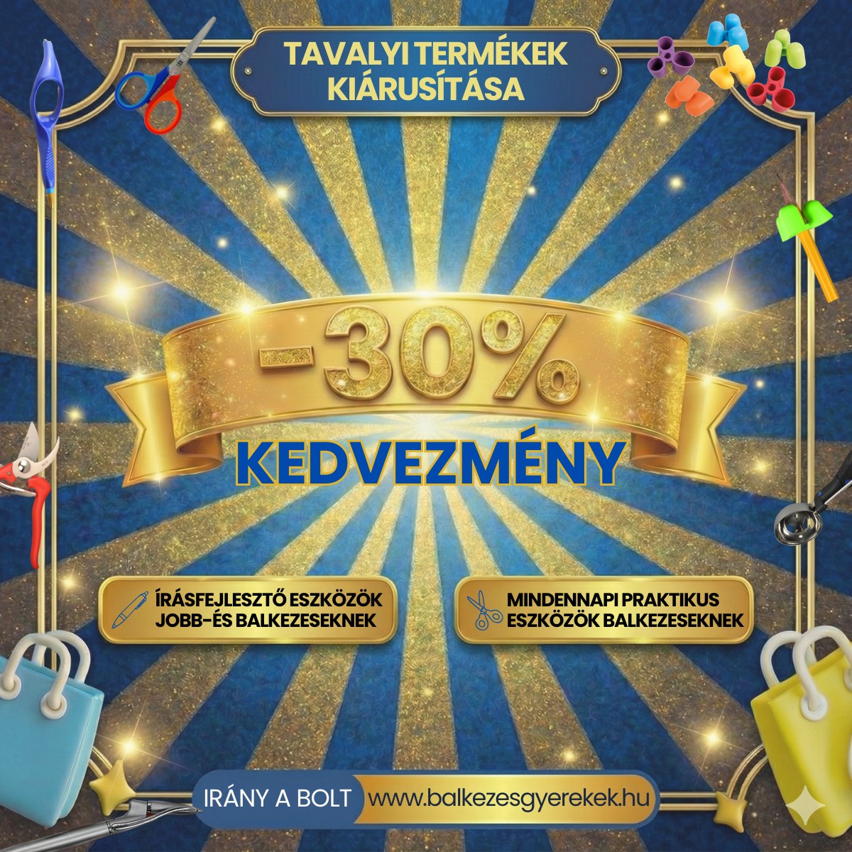 Tavalyi termékek kiárusítása – 30% kedvezménnyel minden termékre